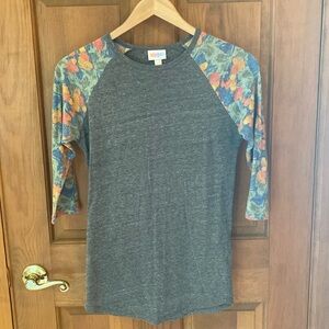 LuLaRoe Women's Randy 3/4 Raglan Sleeve Soft Stretch Fabric Tee T-Shirt XXS